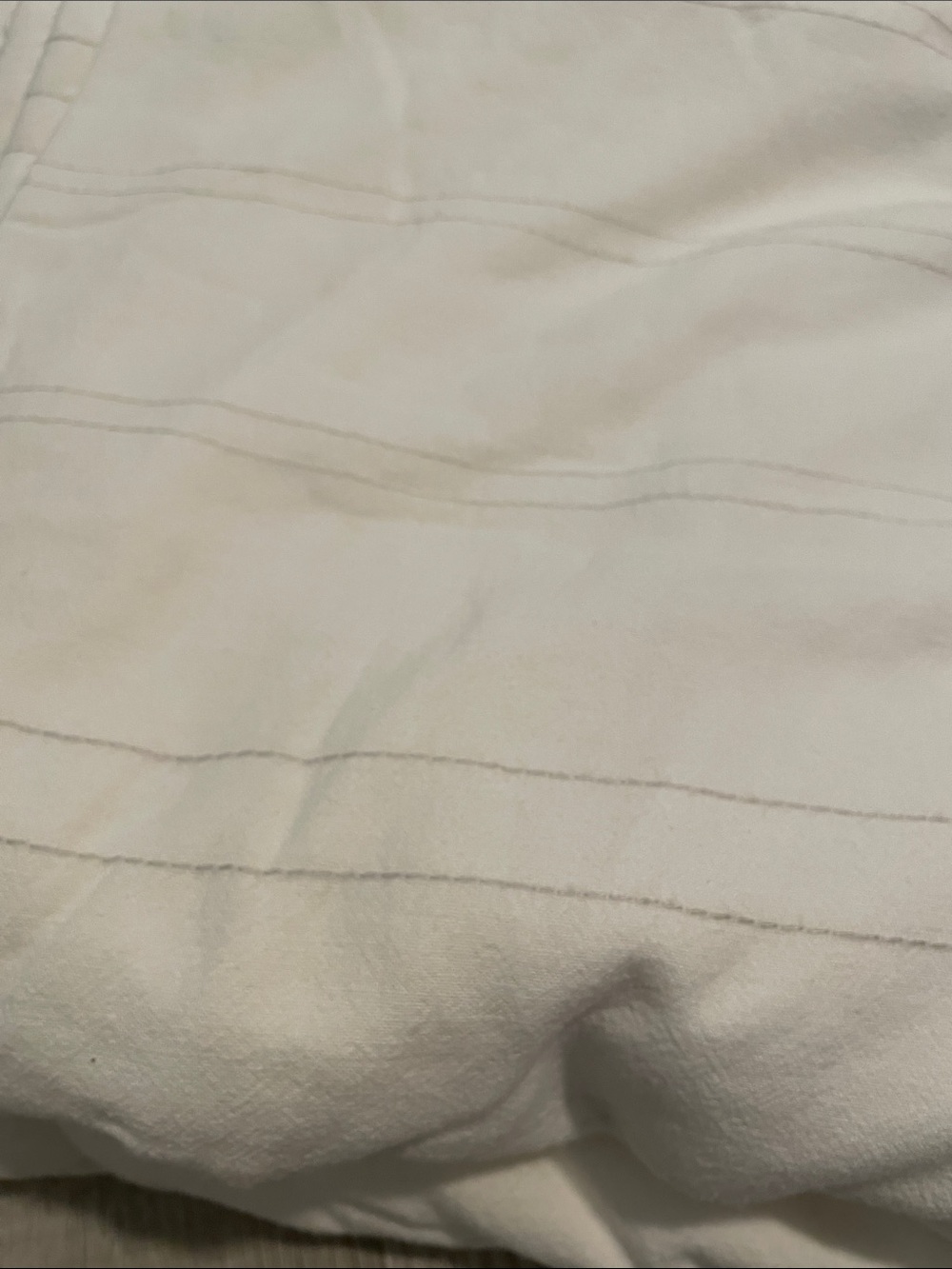 Magnolia White Striped Comforter - Subtle Stitch Detail